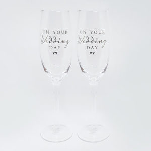 Wedding Day Champagne Flutes