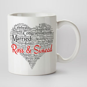 Names in Heart Wedding Mug