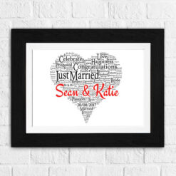 Names in Heart Wedding Present