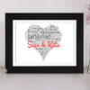 Names in Heart Wedding Present