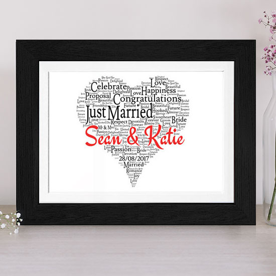 Names in Heart Wedding Present
