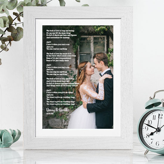 Our Song Lyrics - With Photo Upload