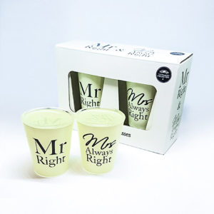 Mr Right Mrs Always Right Shot Glasses