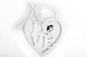 Hanging Heart With Cut Out Letters