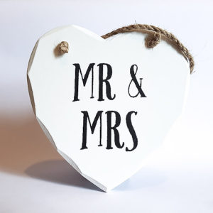 Mr and Mrs Heart Sign