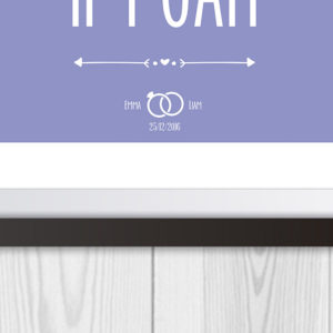 How Long Will I Love You, Mounted Frame & Mr & Mrs Savings Jar