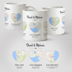 Three Hearts Wedding Mug