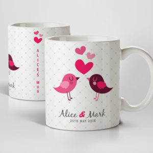 Love Birds His & Her Wedding Mugs