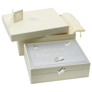 Wedding Keepsake Box With Crystals