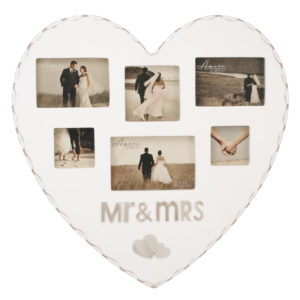 Big Luxury Heart Shaped Frame With Mr & Mrs Text