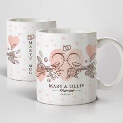 Little Love Birds His & Her Wedding Mugs
