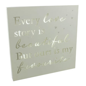 Light Up Love Story Plaque