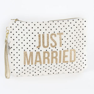 Multi Use 'Just Married' Pouch with Wristlet