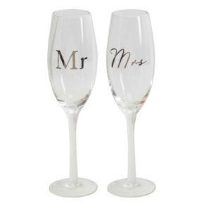 Mr & Mrs Champagne Flutes