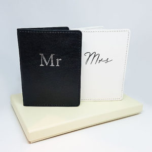Mr & Mrs Passport Holders Gift with a Box