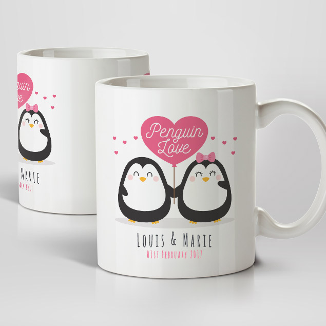 Penguin Love Mugs (2 Mugs)
