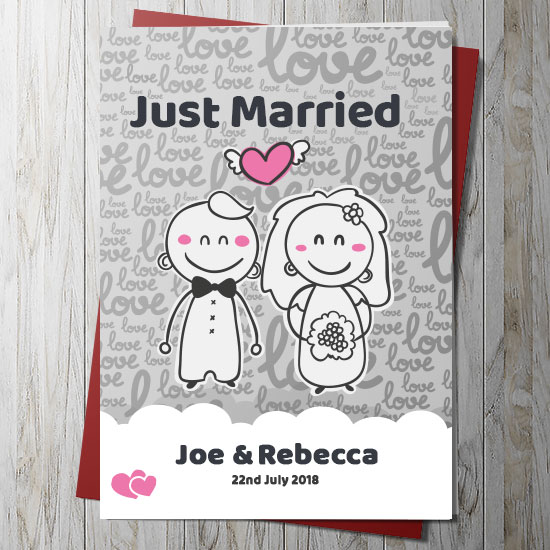 Just Married Personalised Card