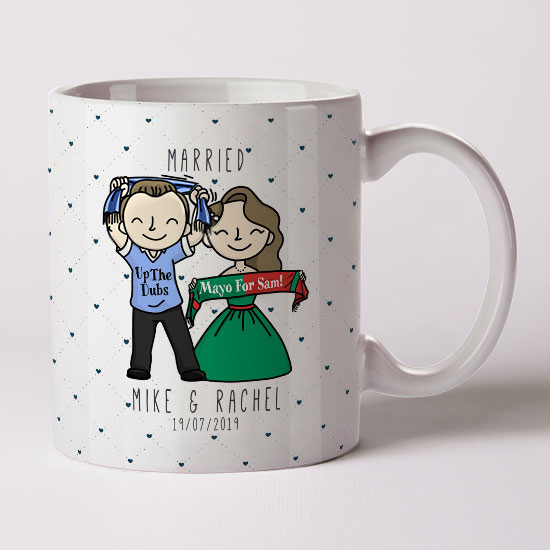 The Supporters Wedding Mugs 2 (Customisable Set of 2 Mugs)