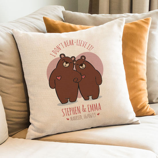 I Don’t Bear-lieve it Cushion
