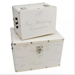 Set of 2 Luxury Wedding Day Keepsake Boxes