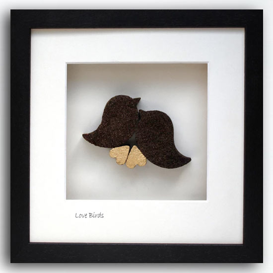 Love Birds Square Frame - Bog Buddies