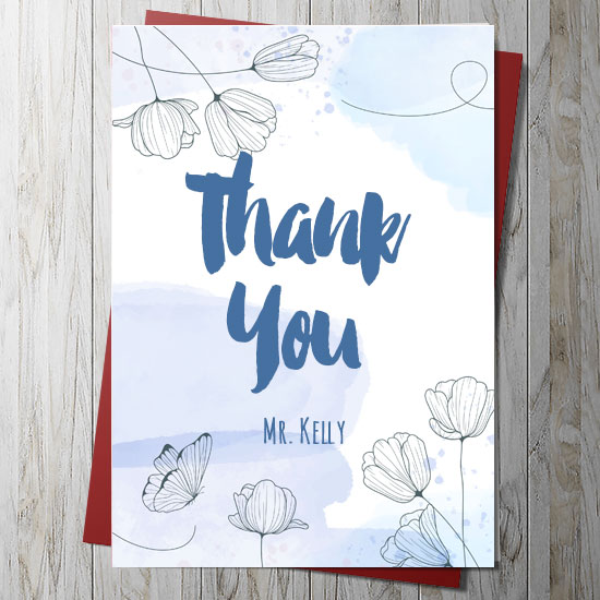 Add Your Own Text Card 3 - Blue - Image 2