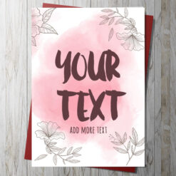 Add Your Own Text Card 1 - RED