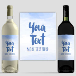 Your Own Text Wine - Blue