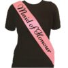 Maid Of Honour Pink Sash