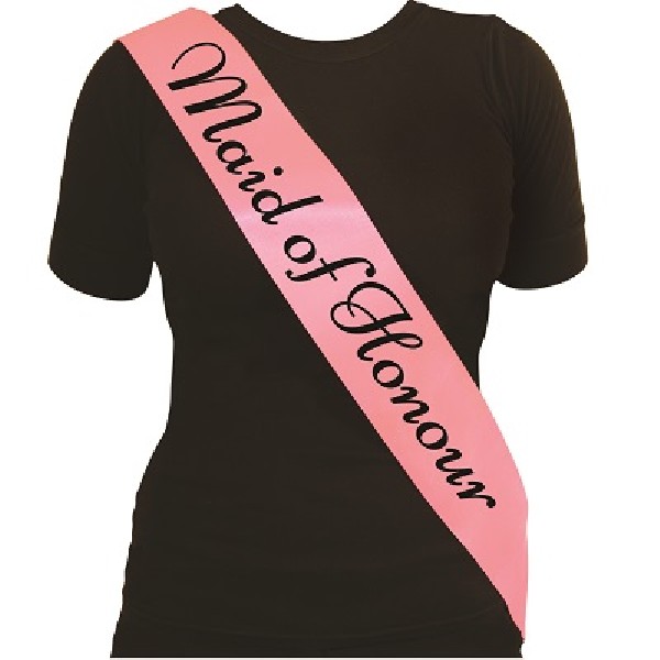 Maid Of Honour Pink Sash