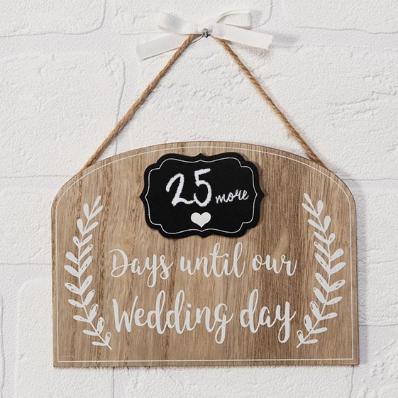 Countdown to our Wedding Chalkboard MDF Plaque