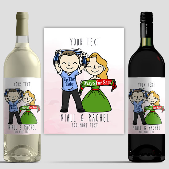 The Supporters Couple Personalised Wine