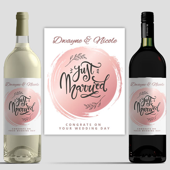 Just Married Personalised Wine