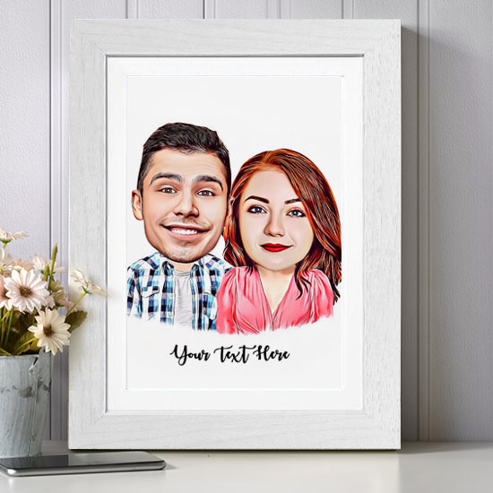 2 Person Portrait Style Caricature