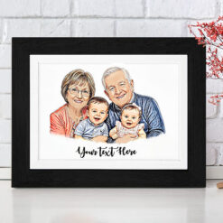 4 person caricature