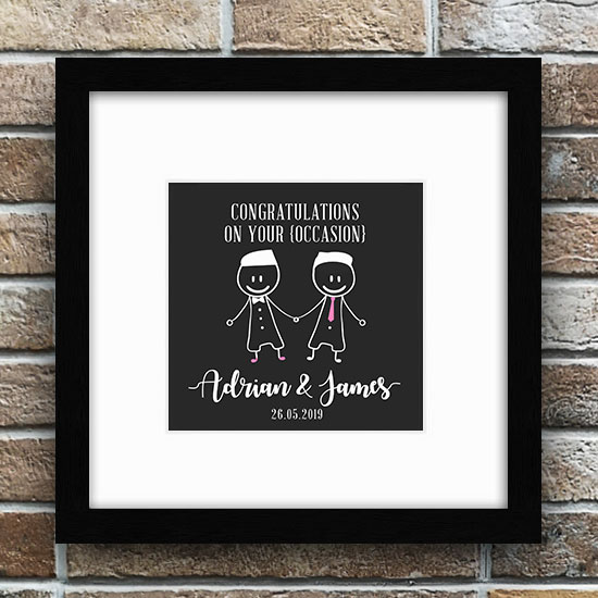 Mr and Mr Box Frame (SAME SEX MALE)