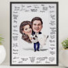 Wedding Caricature Guest Signing Frame (450mm x 555mm Frame)