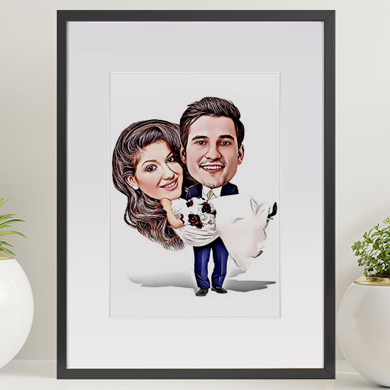 Larger frame / Signing board - for a caricature (450mm x 555mm) - Image 2