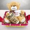 Personalised Teddy & Candle Hamper