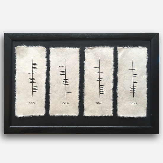 4 Name Plaque Ogham