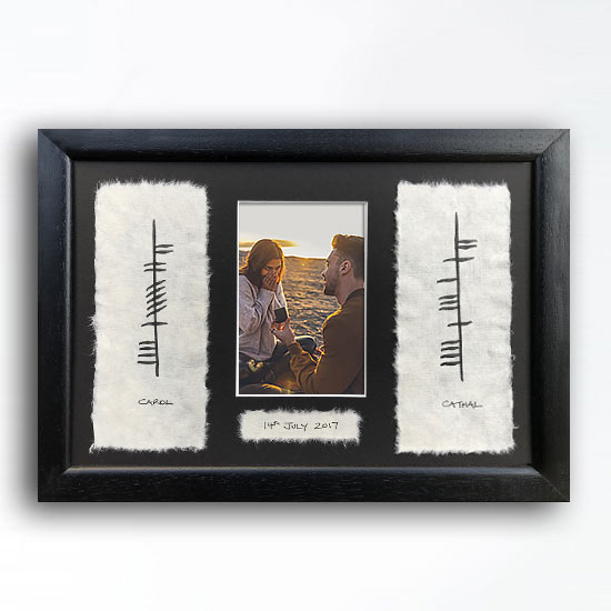 Ogham Plaque with Photo - Image 2