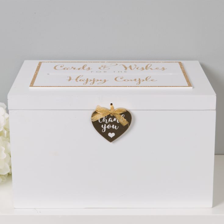 Wedding Thank You Card Box "Cards & Wishes For The Happy Couple2