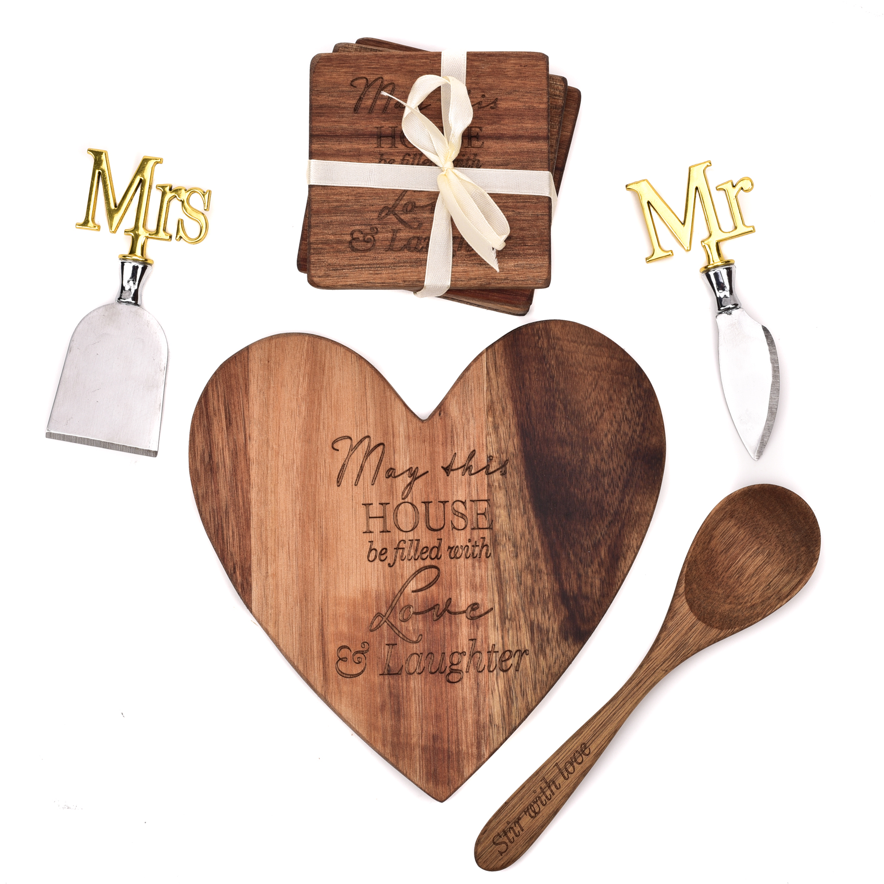 Wooden Cheeseboard Gift Set
