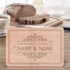 Congratulations on your wedding day Chopping Board Personalised