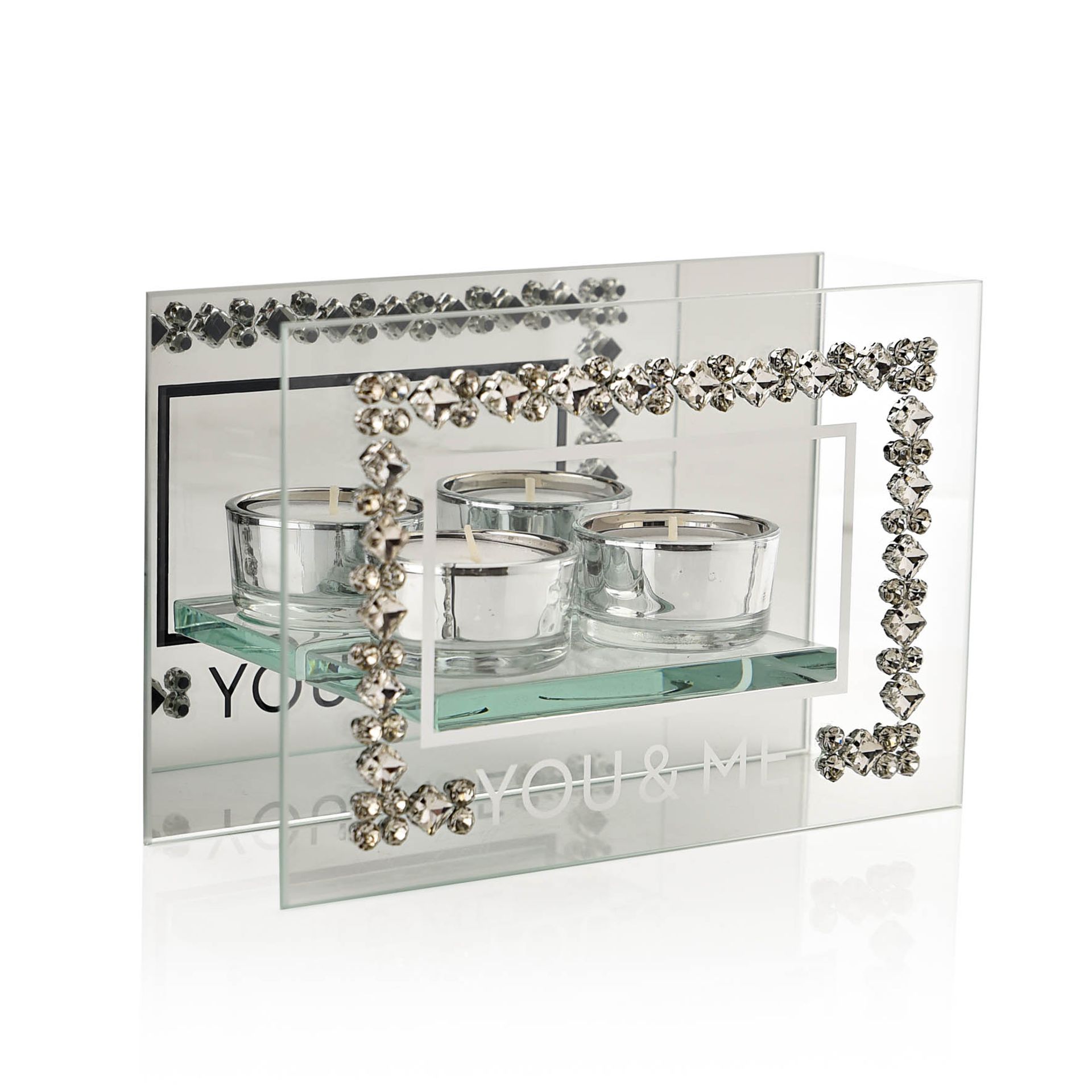 Always & Forever You & Me Double Tea Light Holder