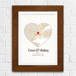Our Heart Belongs Here Personalised Frame