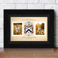Coat of Arms Wedding Gift with 2 photos
