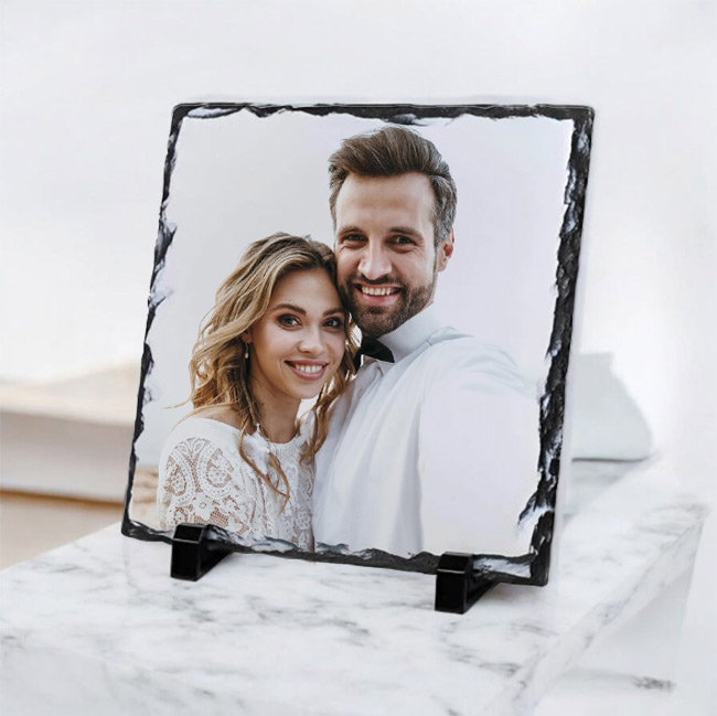 Personalised Photo Slate With Glossy Finish