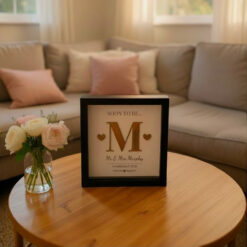 Personalised Soon To Be Mr & Mrs 3D Wooden Frame2